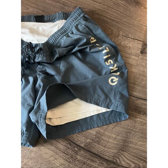 Quiksilver Men's Swimwear Swimming Shorts Drawstring Size XL Blue - Picture 2 of 6